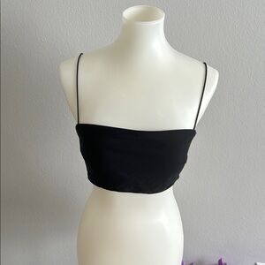 Shade & Shore Black Fitted Bustier Bikini Top